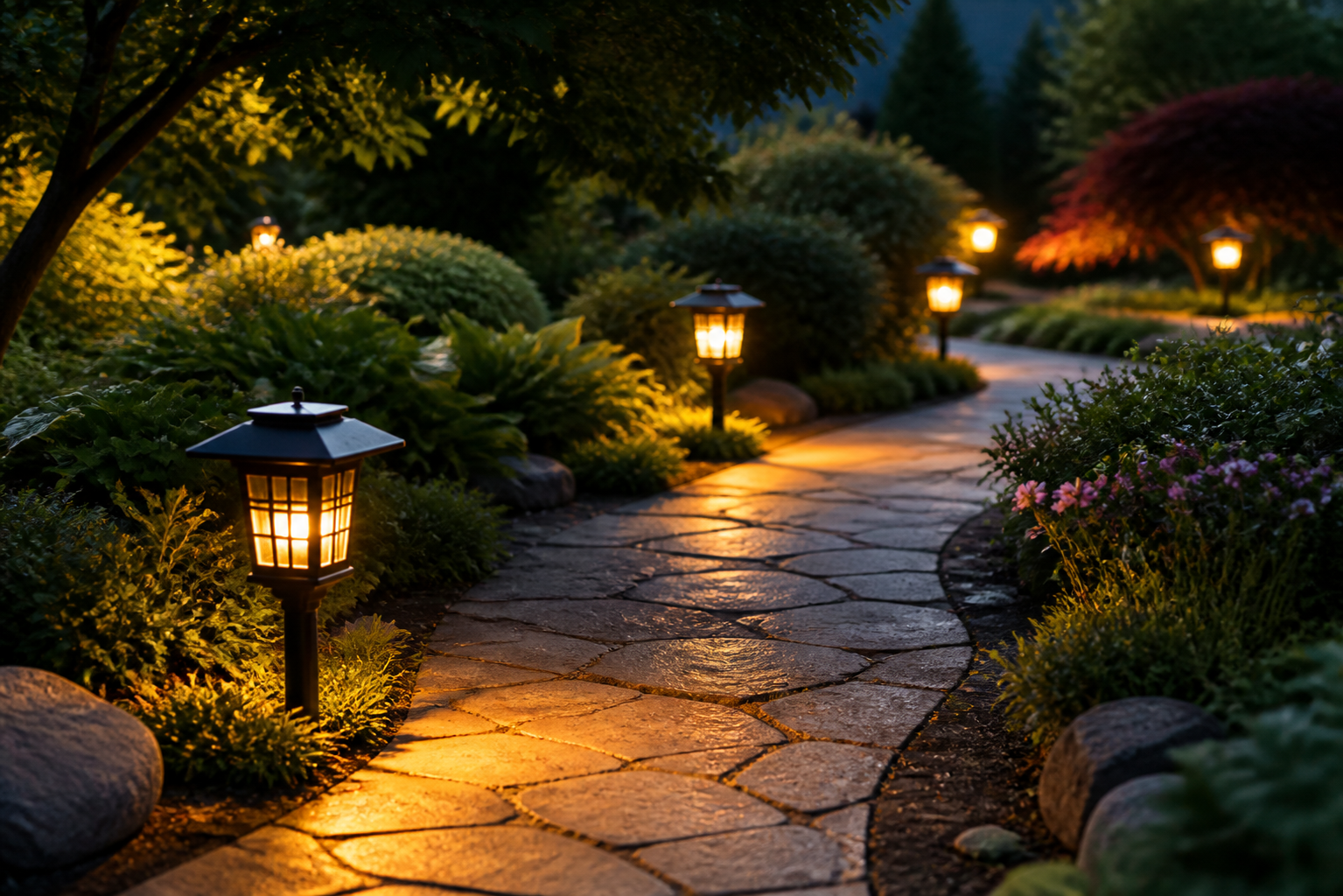 Illuminazione di un vialetto